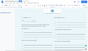 Google Docs Journal Template